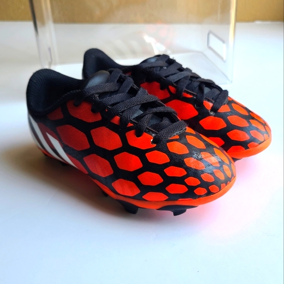 Adidas Predito Instinct FG Soccer Cleats  Red Black Shoes Toddler size 10.5C - Picture 7 of 11